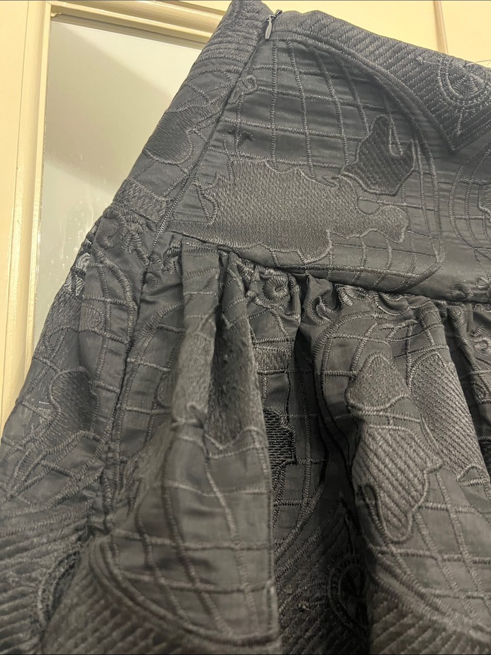 Black Tiered Lace A-Line Skirt - Picture 2 of 4
